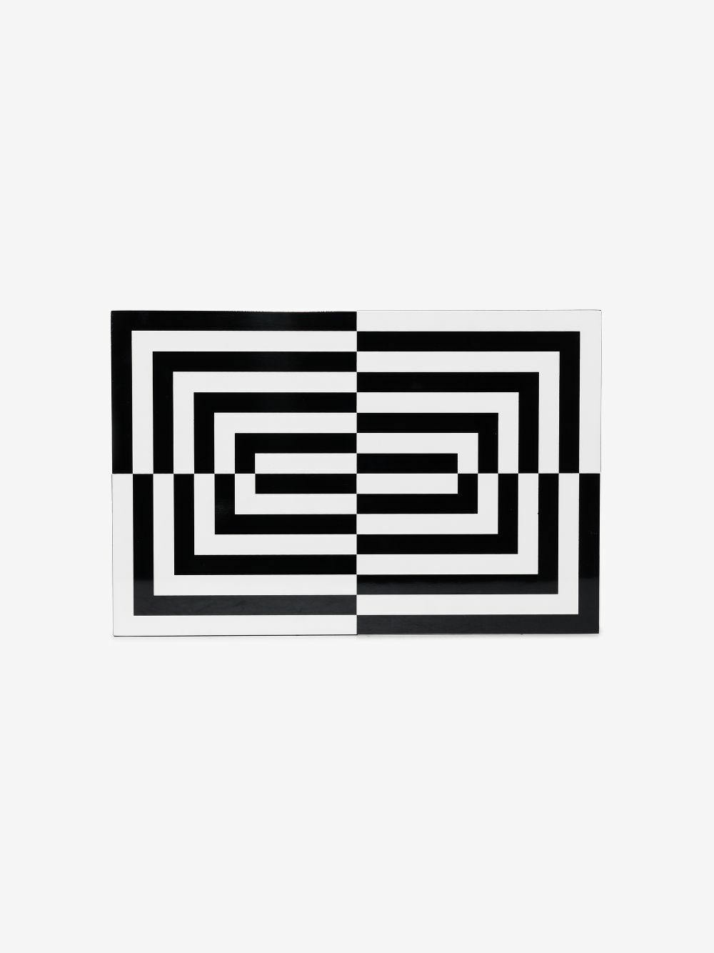 Jonathan Adler Black And White Op Art Large Lacquer Box