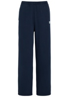 American Vintage Plizzy Logo-print Cotton Sweatpants Navy