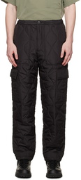 TAION Black Four-Pocket Down Cargo Pants