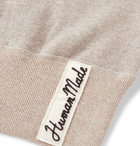 Human Made - Logo-Print Mélange Fleece-Back Cotton-Jersey Sweatshirt - Gray