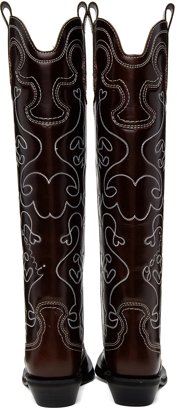 【関税＆送料込み】Ganni Western Embroidered Boots Ganni Black Embroidered Low Shaft Western Boot – Annabel
