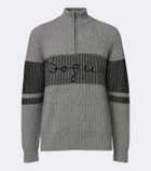 Bogner Loris logo yak half-zip sweater