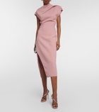 Maticevski Rejoice asymmetric crêpe midi dress
