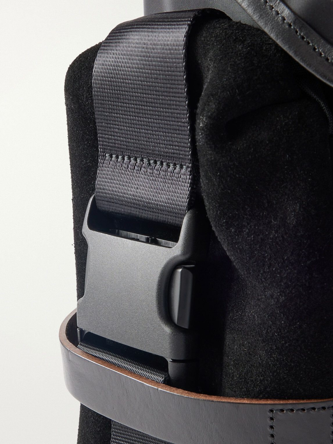 Master-Piece - Leather and Suede-Trimmed CORDURA® Backpack