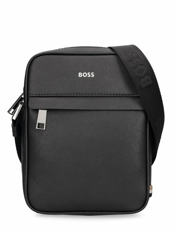 Photo: BOSS - Zair Zip Leather Crossbody Bag