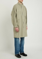 A.P.C. Hooded Cotton Parka Coat Khaki