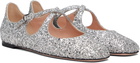 Bally Silver Beliska Ballerina Flats