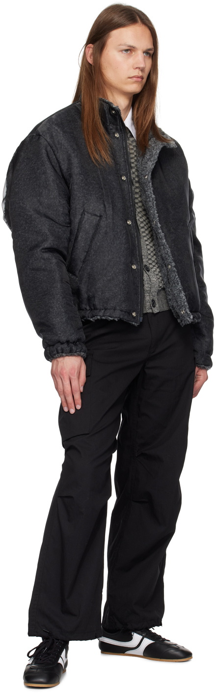 KOZABURO Black & Gray Honeycomb Cardigan
