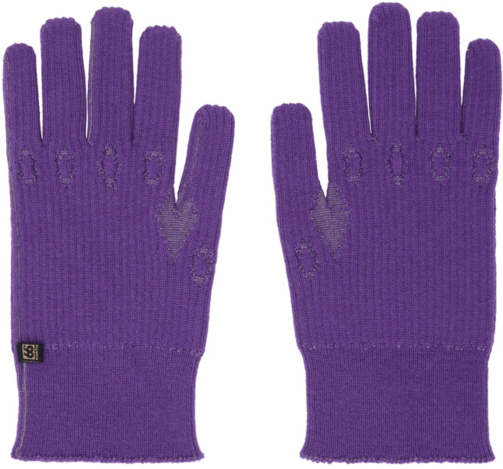 Photo: Charlie Constantinou SSENSE Exclusive Purple Graphic Gloves