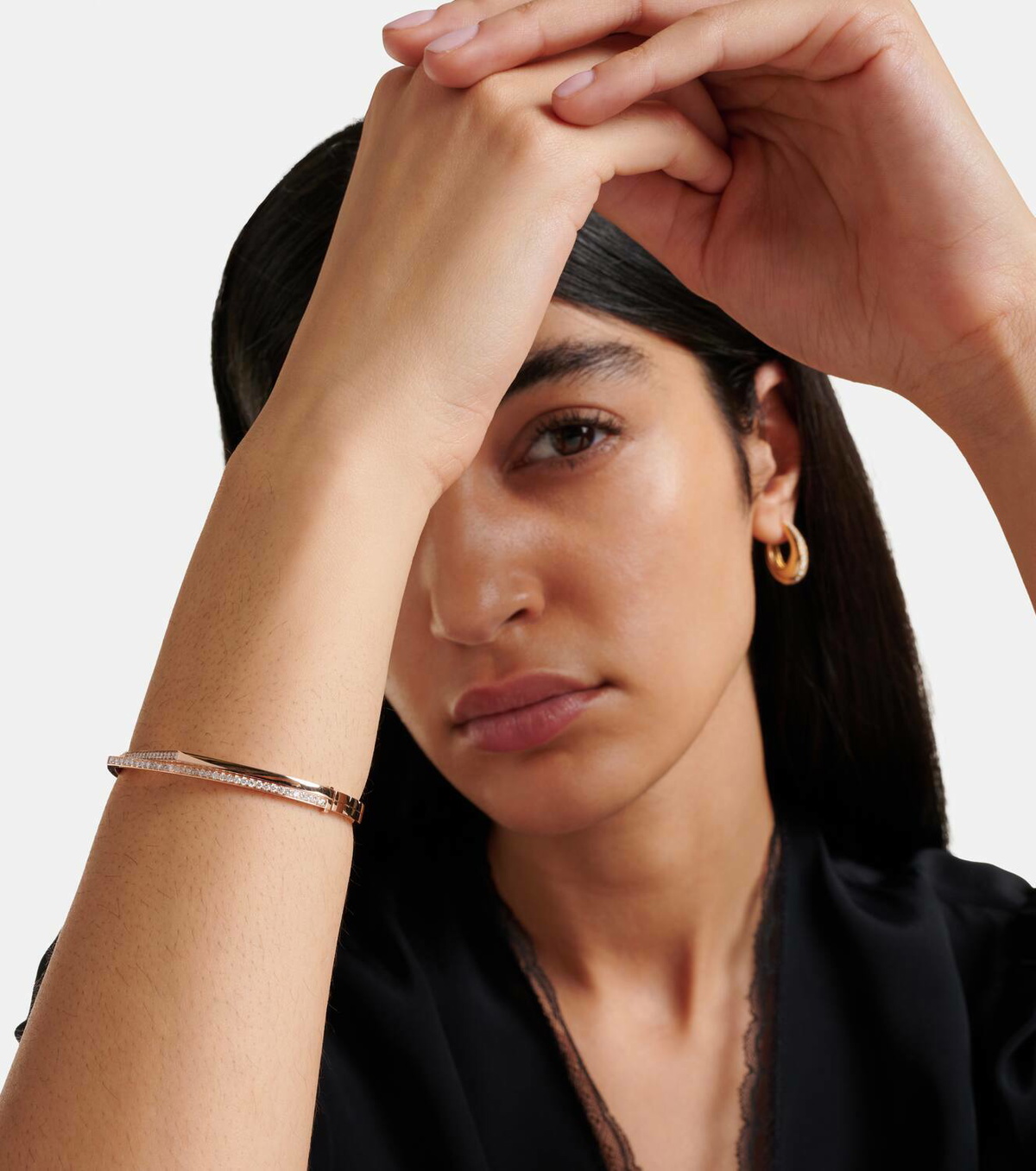 Repossi Antifer 18kt rose gold bracelet with diamonds