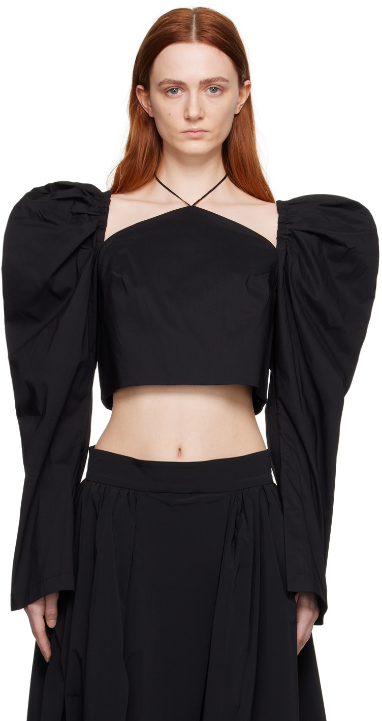 MINJUKIM Black Butterfly Blouse