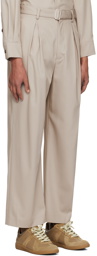 rito structure Gray Inverted Pleats Trousers