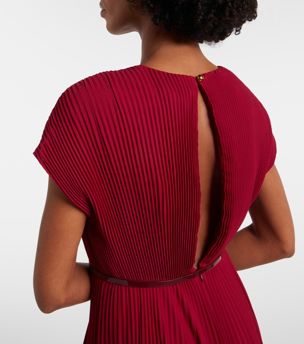 Max Mara Elegante plissé georgette gown
