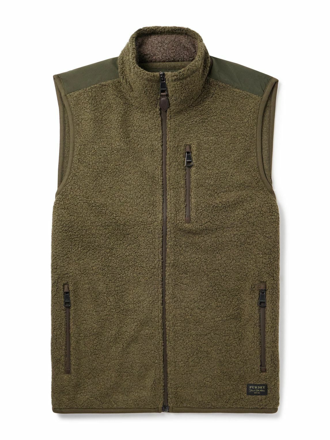 Purdey - Shell-Trimmed Bouclé Gilet - Green