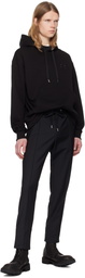 Dolce&Gabbana Black Jersey Branded Tag Hoodie