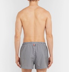 Thom Browne - Mid-Length Striped Seersucker Swim Shorts - Navy