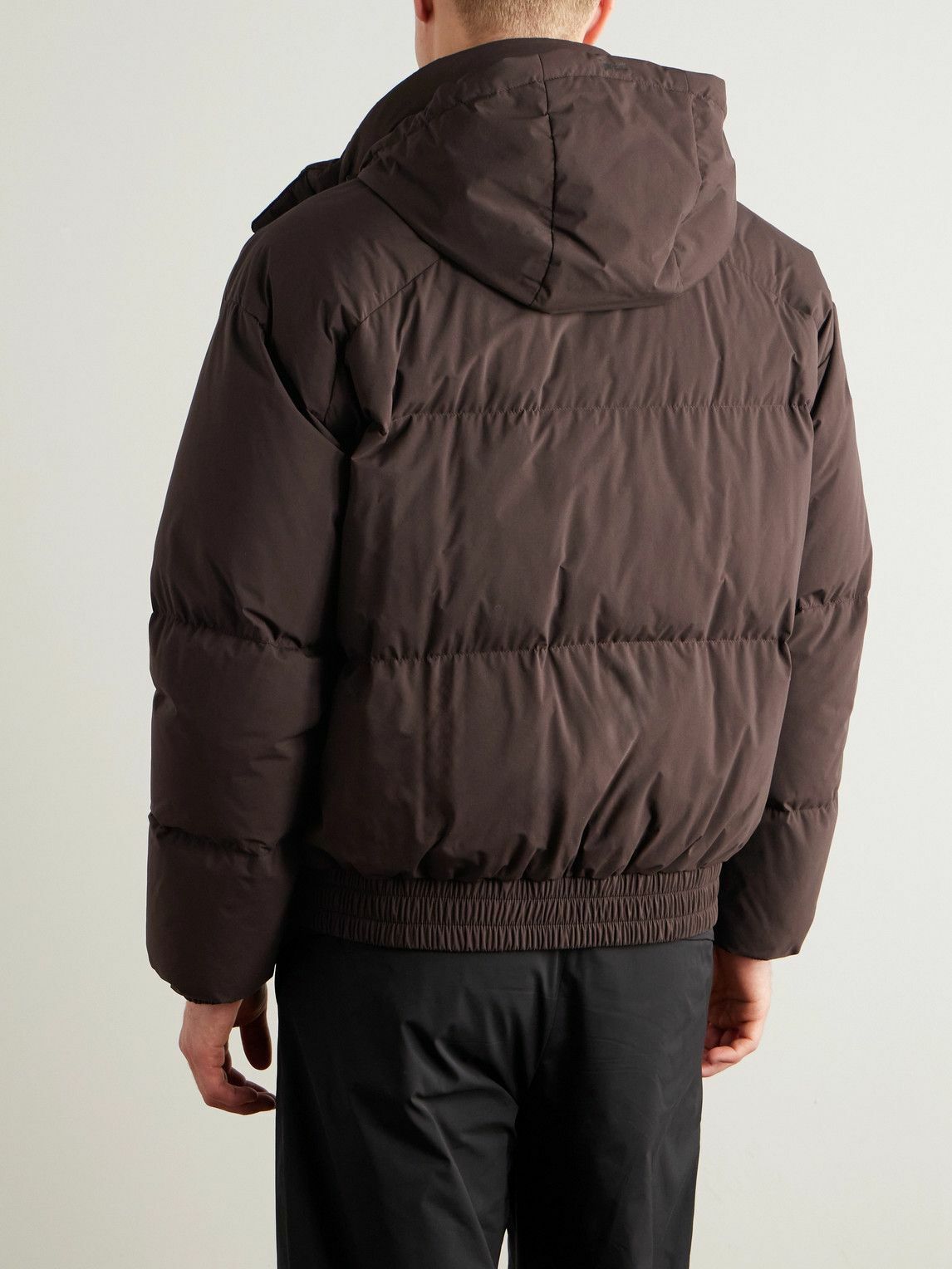 Laminar - Quilted Shell Down Hooded Jacket - Brown