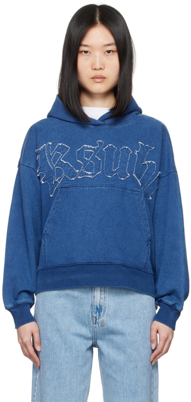 Photo: Ksubi Blue Scribe Slouch Hoodie