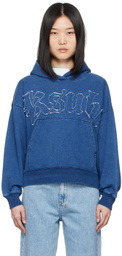 Ksubi Blue Scribe Slouch Hoodie