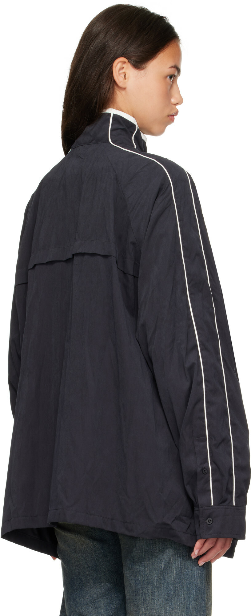 Balenciaga Black Fluid Peachy Track Jacket