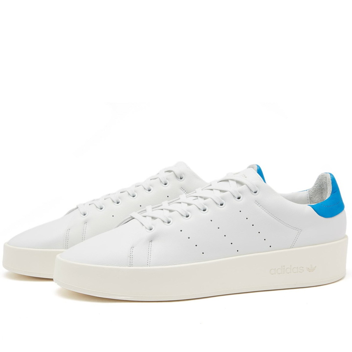 Photo: Adidas Men's Stan Smith Relasted Sneakers in Crystal White/Bluebird