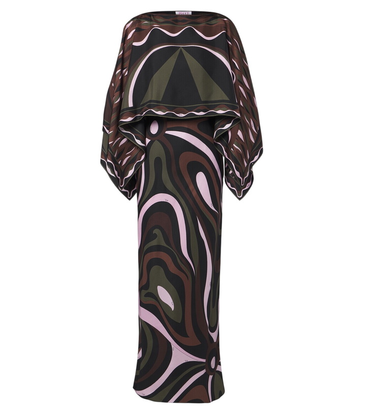 Photo: Pucci Marmo and Dune caped silk twill gown