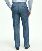 Brooks Brothers Men's Regent Fit Wool Linen Herringbone Suit Pants | Blue
