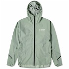 Adidas Men's XPR LIGHT RAIN Jacket in Silver Green