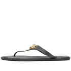 Versace Women's Medusa Head Thong Sandal in Black