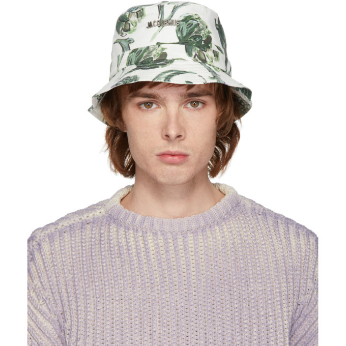 White floral best sale bucket hat