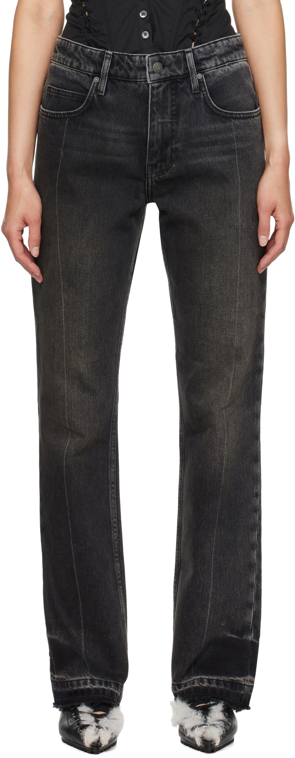 GUESS USA Black Vintage Dark Washed Jeans