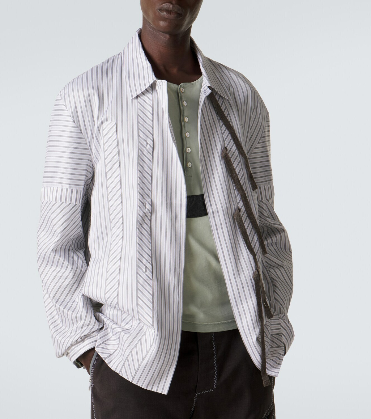 Kiko Kostadinov Kyan striped cotton poplin shirt