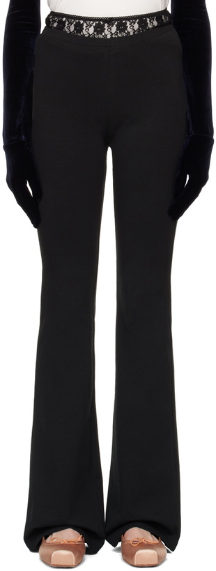 Photo: Pushbutton Black Panty Waist Lounge Pants
