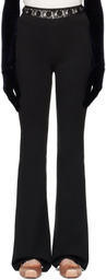 Pushbutton Black Panty Waist Lounge Pants