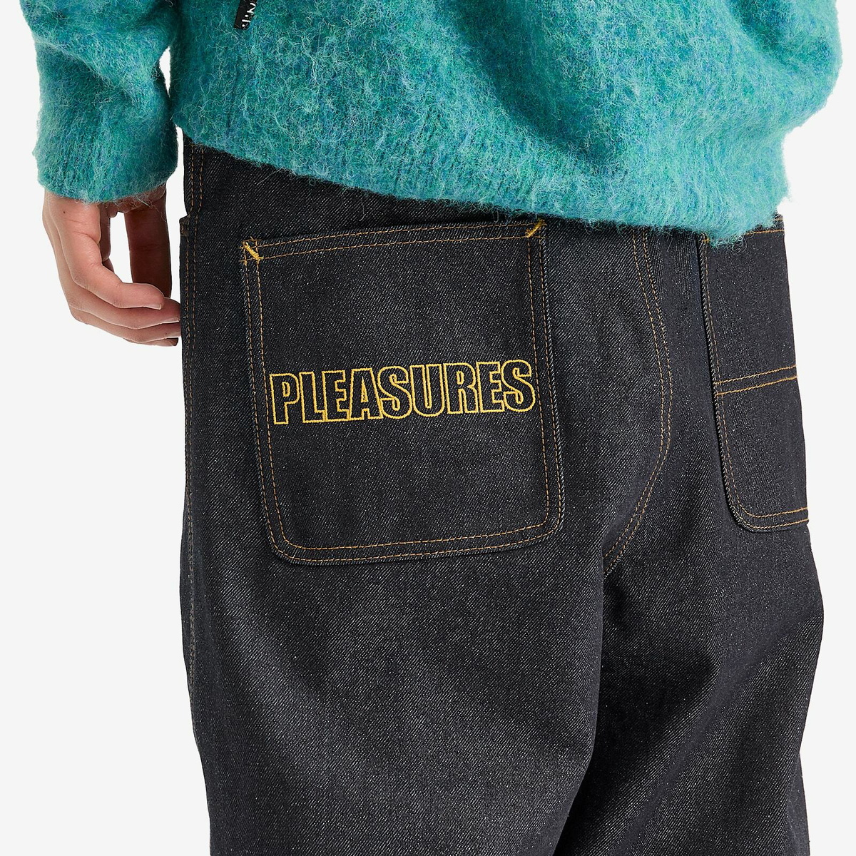 Pleasures Men's Formula Baggy Denim Jeans in Raw Indigo
