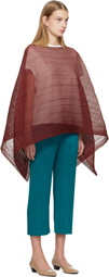PLEATS PLEASE ISSEY MIYAKE Burgundy Madame-T October Scarf