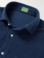 Sid Mashburn - Marquez Spread-Collar Cotton-Blend Terry Shirt - Blue