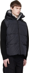 Canada Goose Black HyBridge Grove Knit Hoodie Down Jacket