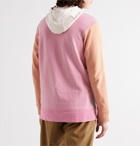 Comme des Garçons SHIRT - Logo-Print Colour-Block Loopback Cotton-Jersey Hoodie - Multi