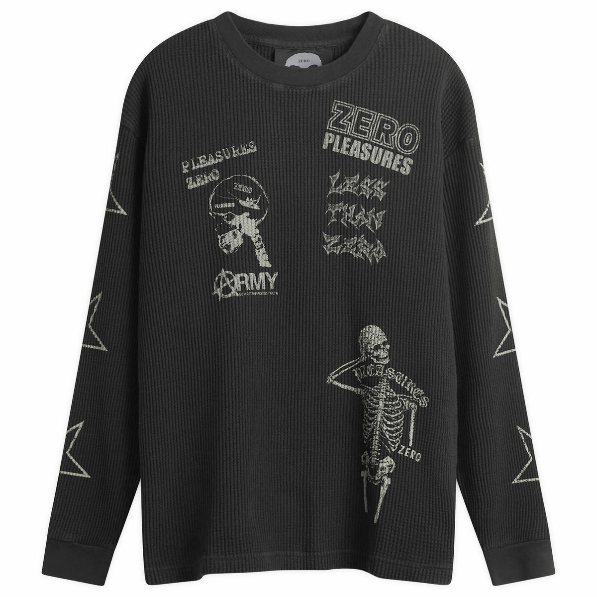 Pleasures Men's x Zero Misled Thermal Long Sleeve in Black