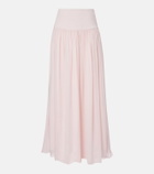 Posse Solene high-rise mesh maxi skirt