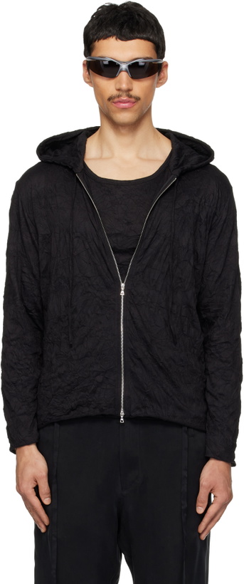 Photo: POST ARCHIVE FACTION (PAF) Black Zip Archive Hoodie
