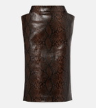 Stella McCartney Snake-effect midi skirt