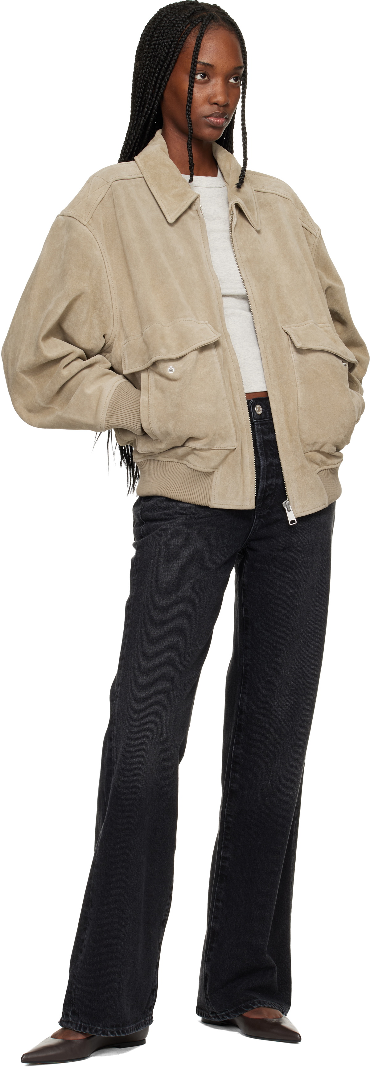 Citizens of Humanity Khaki Vivienne Suede Jacket