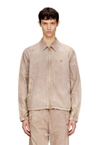 Diesel Taslan jacket with striped sleeves - Jackets - Unisex - Brown