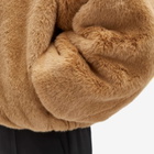 Good American Women's Faux Fur Oversized Collared Coat in Warm Caramel
