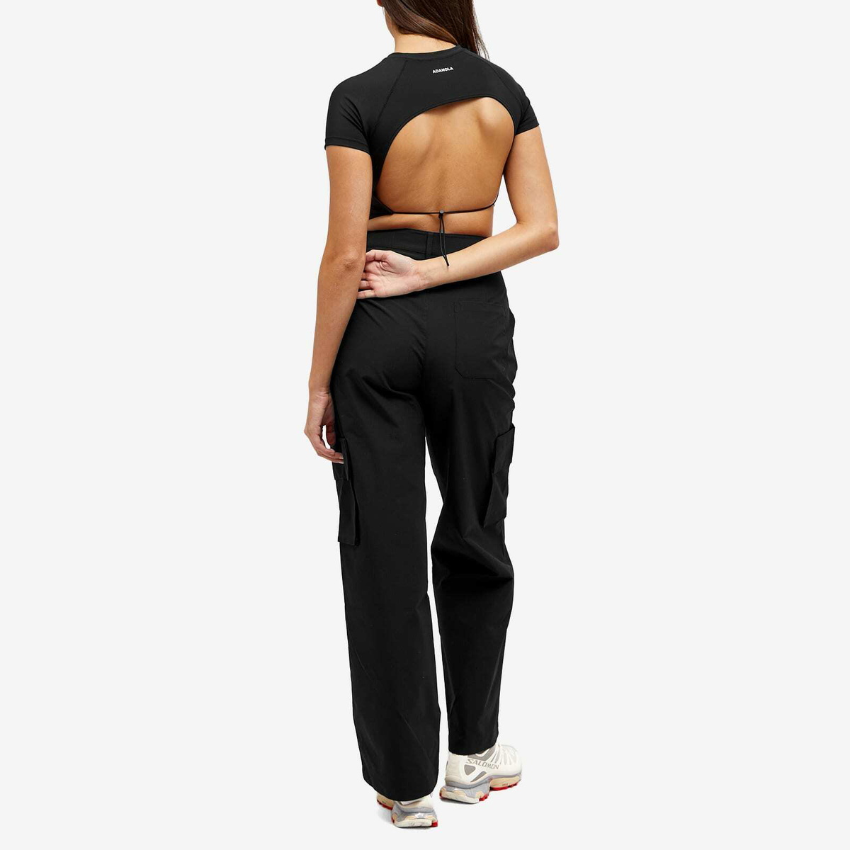 Adanola Women's Ultimate Toggle Back Top in Black Adanola