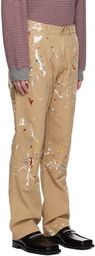 Martine Rose Beige Painter Trousers