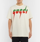 Gucci - Oversized Logo-Print Cotton-Jersey T-Shirt - White