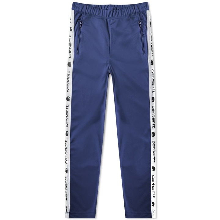 Photo: Carhartt Goodwin Track Pant Metro Blue & White